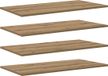 vidaXL Boekenplank Bord 3-laags 4 stuks 80 x 40 x 1,5 cm Bewerkt Hout Artisan Eik