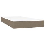vidaXL Boxspringbed met matras, taupekleurig, 200x200 cm, gestoffeerd