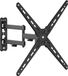 Wiltec - Support TV Mural Pour Écrans 13'-55' – Fixation Murale Tv Orientable +5°--15° Et Inclinable +90°--90° – Capacité De Charge 25 Kg – Support Télé
