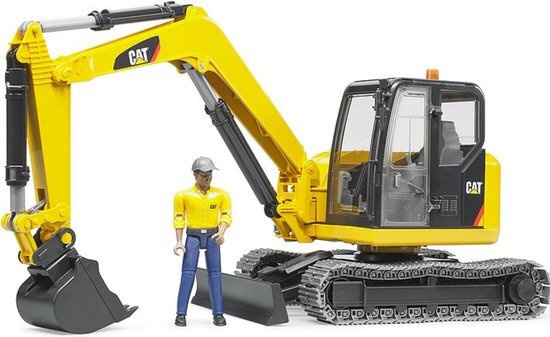 Bruder Cat Mini Excavator with worker