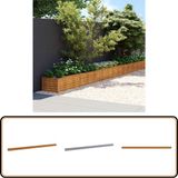 vidaXL Verhoogde plantenbak - Cortenstaal - 1152x50x36 cm