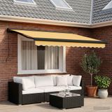 Maison Exclusive - Parasol manuel, 3,5 x 2,5 mètre, couleur sable, 100% polyester