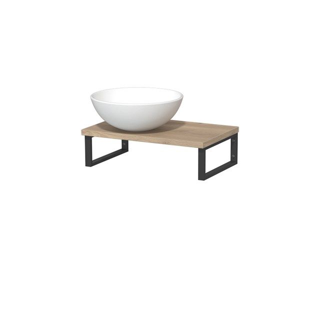 Maxaro Modulo Toiletmeubel Lichtbruin Eiken 41 cm Zwart
