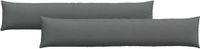 vidaXL Zitkussens 2 stuks Stof Donkergrijs 200 x 40 cm