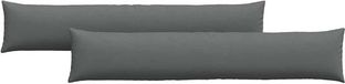 vidaXL Zitkussens 2 stuks Stof Donkergrijs 200 x 40 cm