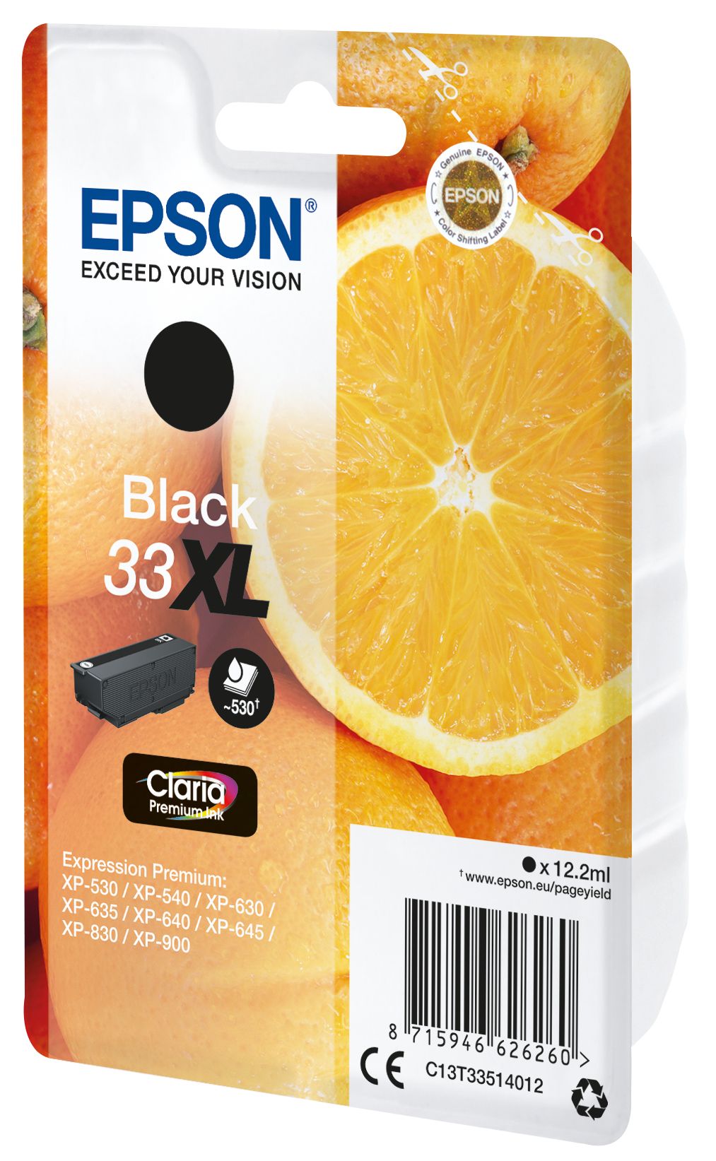 Epson 33XL Black Ink Cartridge - C13T33514022
