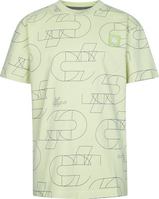 Petrol Industries Jongens All-over Print T-shirt Marlinview - Groen - Maat 152