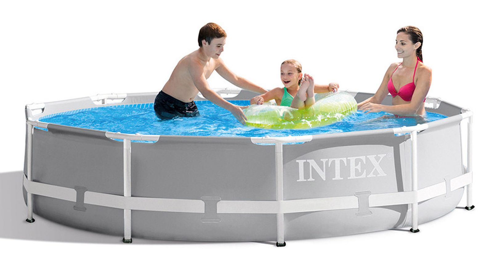 Intex Prism Frame Premium Pool Set - Ø 305 x 76 cm - Round Pool - Grey