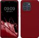 kwmobile telefoonhoesje geschikt voor Motorola Moto G86 Power 5G - Hoesje met siliconen coating - Smartphone case in rabarber rood