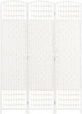 HOMCOM Kamerscherm - Hout - Wit - 120x1,5x170cm