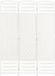 HOMCOM Kamerscherm - Hout - Wit - 120x1,5x170cm