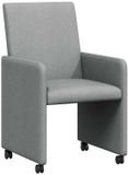vidaXL Stoelen 2 st. stof lichtgrijs