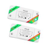 ZigBee Nous ZigBee Schakelaar L6Z Alexa lichtschakelaar, inbouw, Tuya smart home-schakelaar met timer, doe-het-zelf led-radiografische, lichtrelais, Google Home Assistant, 2MQTT (Zigbee, Pack of 2)