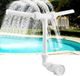Fontaine de piscine hors sol | Double jet réglable à 360° - blanc
