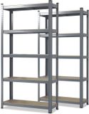 Floordirekt Lakota Heavy Duty Shelving - Set of 2 - Adjustable - Grey - 150 x 75 x 30 cm