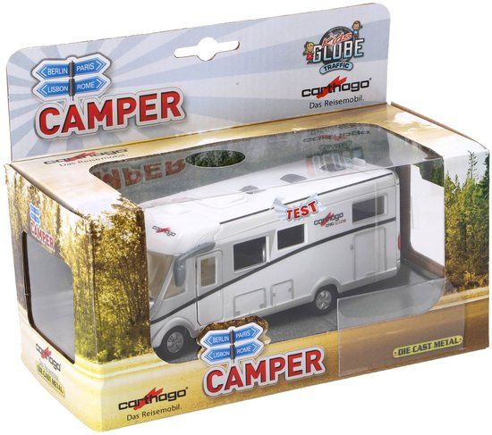 MaatShopXL Kids Globe Traffic Pull-Back Carthago Camper met Licht