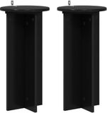 vidaXL Plantenstandaard 2 stuks Zwart 29,5 x 29,5 x 60 cm Bewerkt hout