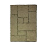 Flair Rugs hoogpolig rechthoekige wollen vloerkleed met print 200x140 cm - groen