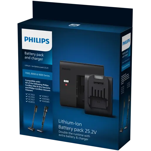 Philips Batterijen en oplader Lithium-ionbatterij 25,2 V. XV1797/01R1