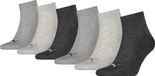 Puma - Unisex Sokken in kwartlengte - 6 Pack - Maat 35-38