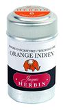 Jacques Herbin 20157T - Een doos van 6 inktcartridges voor vulpennen en rollerpens (product zonder verpakking - zero waste), Orange indien