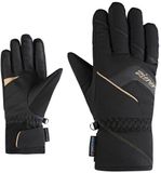 Ziener Karizon-Z AS Skihandschoenen Dames Zwart/Goud Maat 6,5