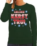 Bellatio Decorations Shoppartners Bv Foute kersttrui / sweater Lelijke kersttrui groen voor dames - kerstkleding / christmas outfit 2XL