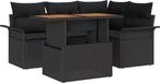 vidaXL Banc de jardin 5 pièces Noir
