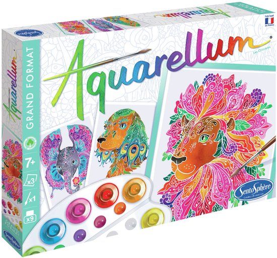 SentoSphère Aquarellum Chimera's Aquarel schilderij - Meerkleurig