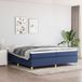 Maison Exclusive - Cadre de lit avec sommier tapissier, bleu, 200 x 200 cm, textile
