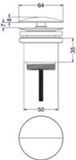 IVY Designplug Always Open - Geborsteld Nickel PVD