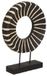 Atmosphera Décoration de fenêtre en bois sur pied - noir/crème - 47 cm x 33 cm