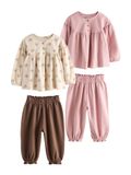 Next Nachtkledij beige / donkerbruin / rosé