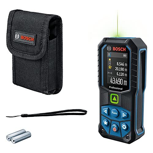 Bosch laserafstandsmeter GLM 50-23 G (groene laser, hellingsensor, bereik: max. 50 m, robuust, IP65, ± 1,5 mm*, 2 AA-batterijen, handlus, etui)