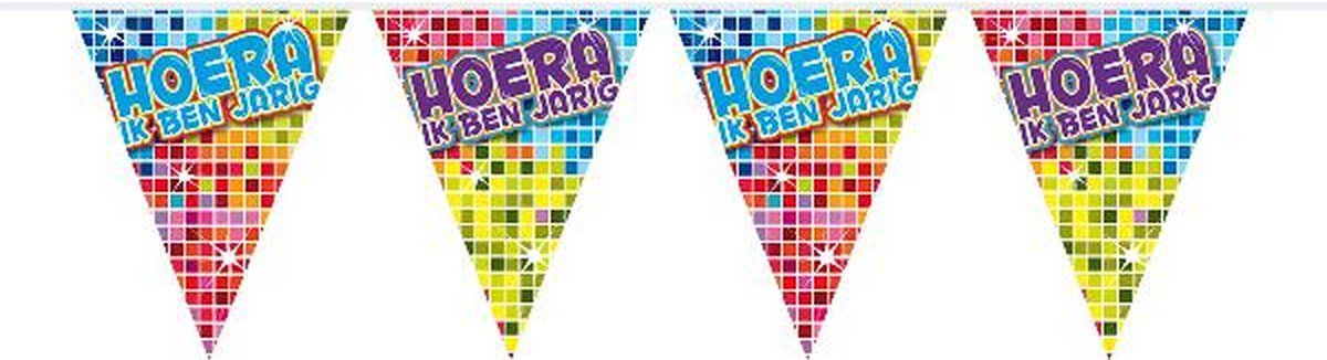 Folat Hourra c'est mon anniversaire XS Bunting Garland Birthday Blocks, 60604, zeekleurig