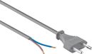 Goobay CEE 7/16 - 2-aderig open eind stroomkabel - 2x 0,75mm / grijs - 1,5 meter