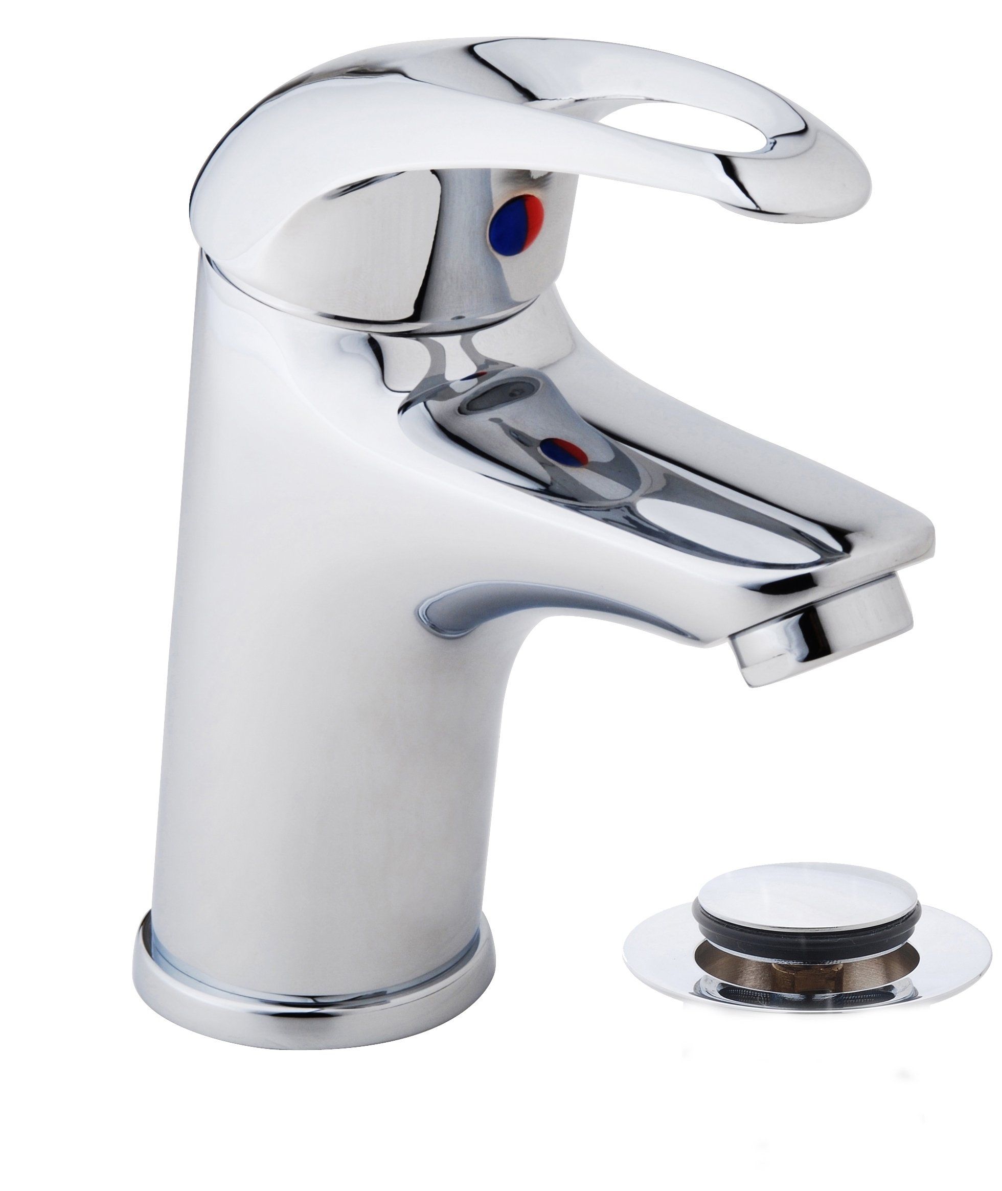 Praya Athos Wastafelmengkraan - Chroom - Inclusief Klikwaste