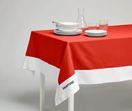 Pantone™ - rechthoekig tafelkleed voor 8-zits, 140 x 240 cm, 100% katoen, 220 g, rood