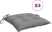 vidaXL Stoelkussens 4 stuks 50x50x7 cm Oxford stof grijs