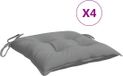 vidaXL Coussin de chaise 4 pièces 50x50x7 cm Tissu Oxford gris