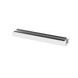 conecto Kabelgoot voor bureaus, magnetische bevestiging, van hoogwaardig staal, 35cm lang, wit