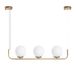 Opviq Elegante gouden kroonluchter, verstelbare hoogte 20-110 cm, metalen behuizing, 3 x E14 stopcontacten, diameter 15 cm, IP24 rated, perfect voor moderne interieurs