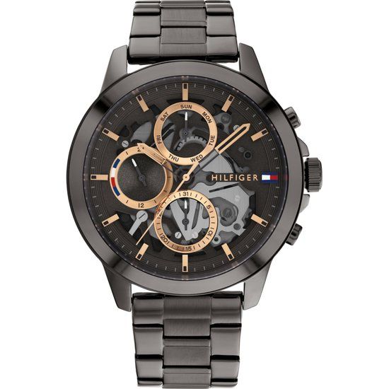 Tommy Hilfiger TH1710479 Heren Horloge - Grijs/Zwart/Gunmetal - Ø 44 mm