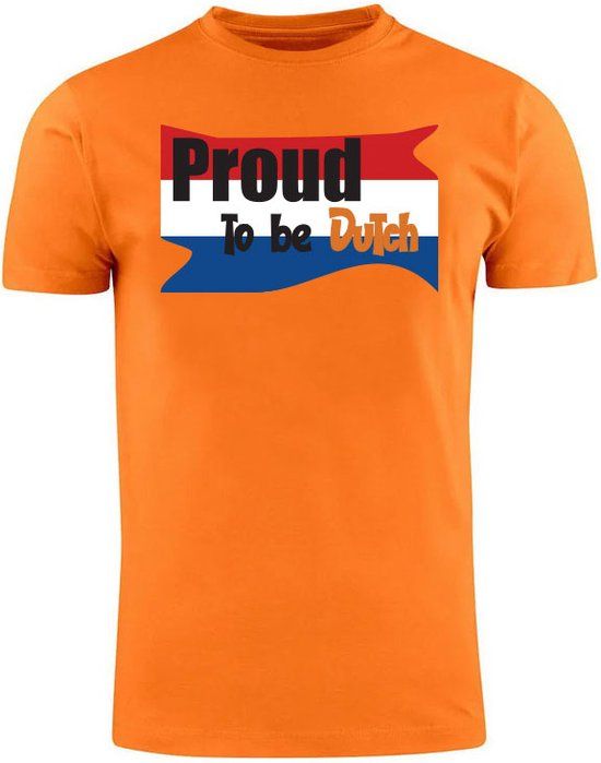 Sol's Proud to be Dutch Oranje T-shirt - L - Men - Orange - 100% Cotton