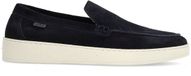 Manfield - Hommes - Mocassins en daim bleu foncé - Taille 47