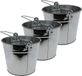 Merkloos Emmer van zink - Set van 3 stuks - 5 liter - Zilverkleurig - 16 x 21 cm