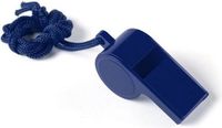 Merkloos / Sans marque Makito Western Europe Fluitjes van kunststof - Multipack van 20x stuks - blauw - aan koordje - herrie maken - sport