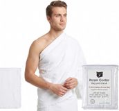 Ihram Ihram Ahram voor heren voor Hadj en Umrah - 2 handdoeken - hygiënische natuurlijke 100% katoenen handdoeken 110 x 220 cm