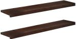vidaXL Traplopers 2 st 110 x 25 x 2 cm Donkerbruin Massief beukenhout