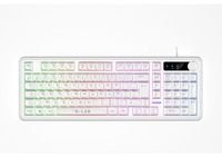 THE G-LAB KEYZ CAESIUM EX Gaming toetsenbord met kabel, stille toetsen, regenboogverlichting, wit